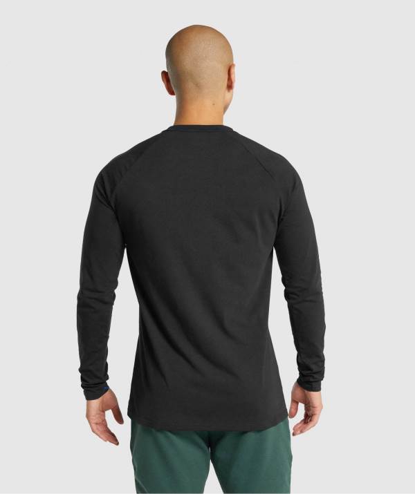 Panske Mikiny Gymshark Critical 2.0 Long Sleeve Čierne | VD6173204